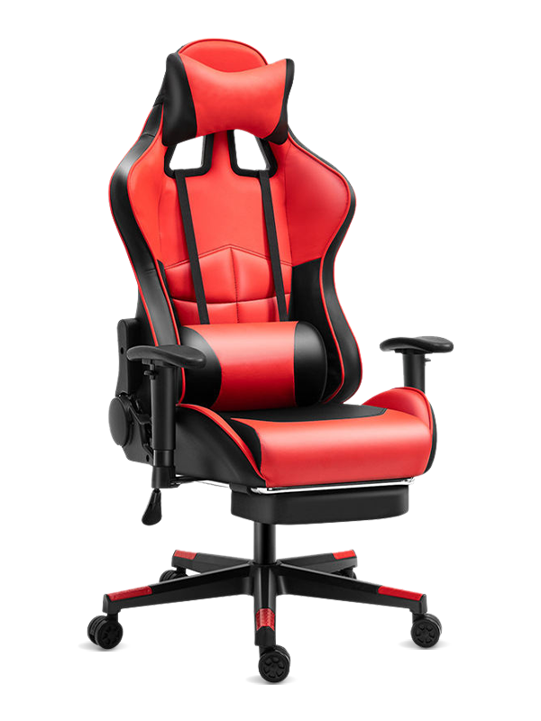Ergonomische computerstoel in racestijl Draaibare bureaustoel Gamingstoel met hoge rugleuning 