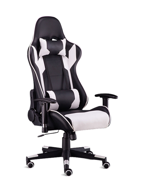 Professionele vervaardiging Goedkope PU PVC blauwe race-gamingstoel 