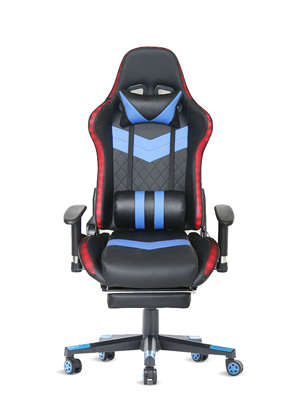Hoogwaardige ergonomische draaibare pc-gamerstoel, comfortabele lederen racestoel met RGB 