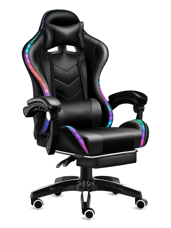 Verschillende stijl kleurrijke Rgb Led Gamer Computer Gaming Massagestoel met luidspreker 