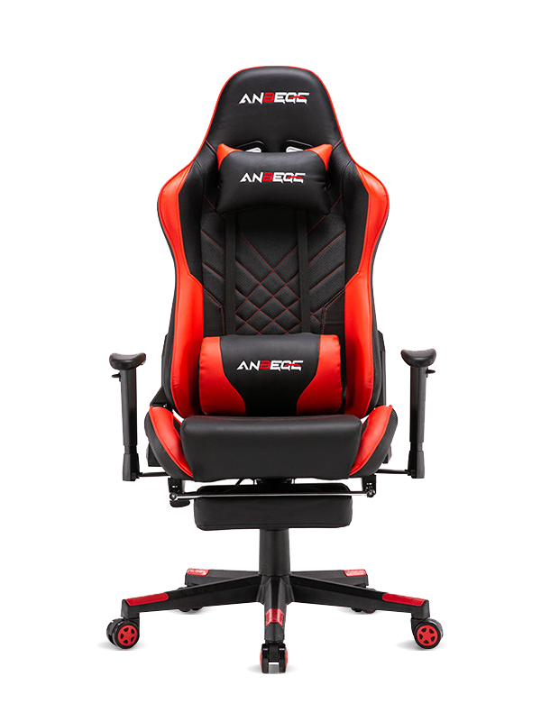 Moderne ergonomische comfortabele lederen gamingstoel met voetsteun en hoofdsteun HS-8020  Moderne ergonomische comfortabele lederen gamingstoel met voetsteun en hoofdsteun HS-8020