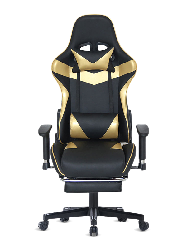 Hoogwaardige gamingstoelen met voetsteun en kussen voor gamen  Hoogwaardige gamingstoelen met voetsteun en kussen voor gamen